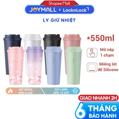 Ly Giữ Nhiệt LocknLock LHC3249 550ml LHC3271 400ml, Hàng Chính Hãng, Mở Một Chạm, Inox 316L -JoyMall