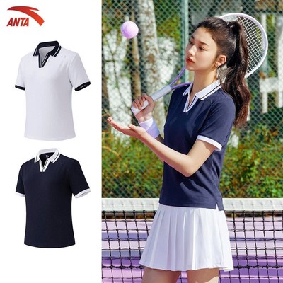 ANTA Nữ Tennis Áo Polo tay ngắn Short Sleeve Shirt Pickleball Training Badminton 1626B8115