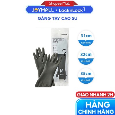 Găng Tay Rửa Chén Cao Su Tự Nhiên LocknLock ETM830 ETM831 ETM832,Hàng Chính Hãng,Có Móc Treo-JoyMall