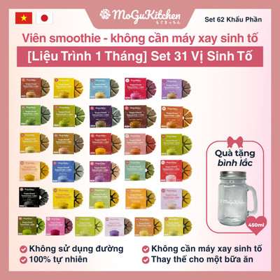 Hỗ Trợ Giữ Dáng, Kiểm Soát Calo - [Set 1 Tháng] Combo Viên Sinh Tố Cấp Đông MoGuKitchen