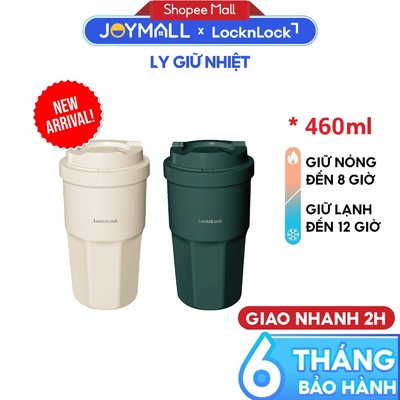 Ly giữ nhiệt LocknLock Coffee Tumbler LHC3329 460ml, Hàng chính hãng, thép không gỉ 316L - JoyMall
