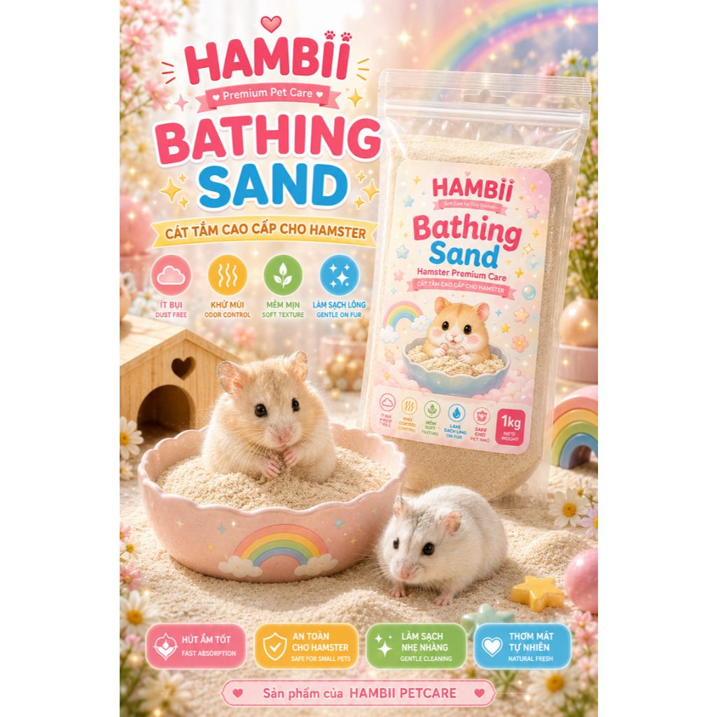 Cát tắm hamster 1kg - Hambii