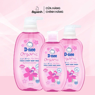 Dầu tắm gội toàn thân em bé D-Nee Sakura Pure Hồng