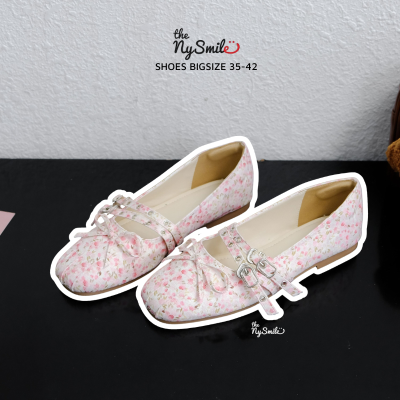 Giày búp bê hoa 1cm BIGSIZE (35-42) - The Nysmile - NENA