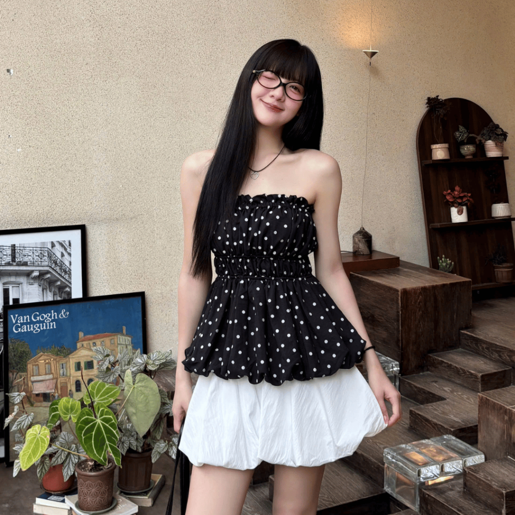 Áo Quây Dáng Bí MINHU CLOTHES Áo Bí Cúp Ngực Chất Gió Sần Dáng Bồng Sang Chảnh  [A01] | BigBuy360 - bigbuy360.vn