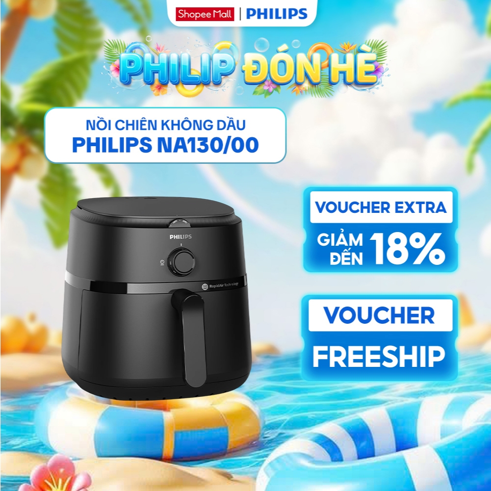 Nồi Chiên Không Dầu Thế Hệ Mới Philips NA120/00 - NA130/00 - NA150/00 - NA230/00 Công Nghệ RapidAir