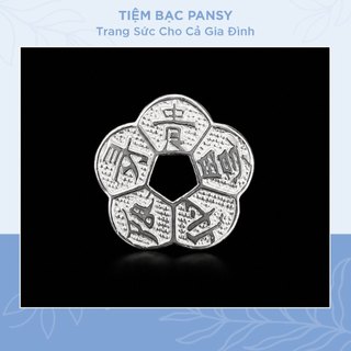 Đồng xu bạc hoa mai kim tiền, Đồng bạc hoa mai phong thủy thu hút tài lộc - Tiệm bạc Pansy