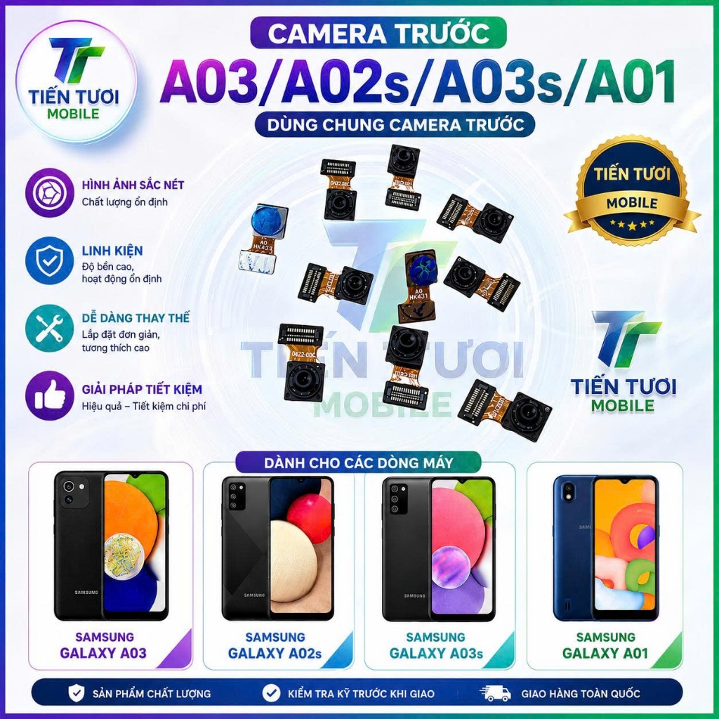 Camera Trước samsung A03 / A03s / A02s /A01 dùng chung