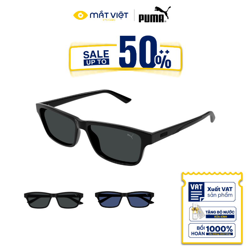 Kính Mát Nam PUMA PU0469S Chính Hãng Chống UV, Kính Mát Chữ Nhật, Kính Mát Thời Trang, Mắt Kính Chín