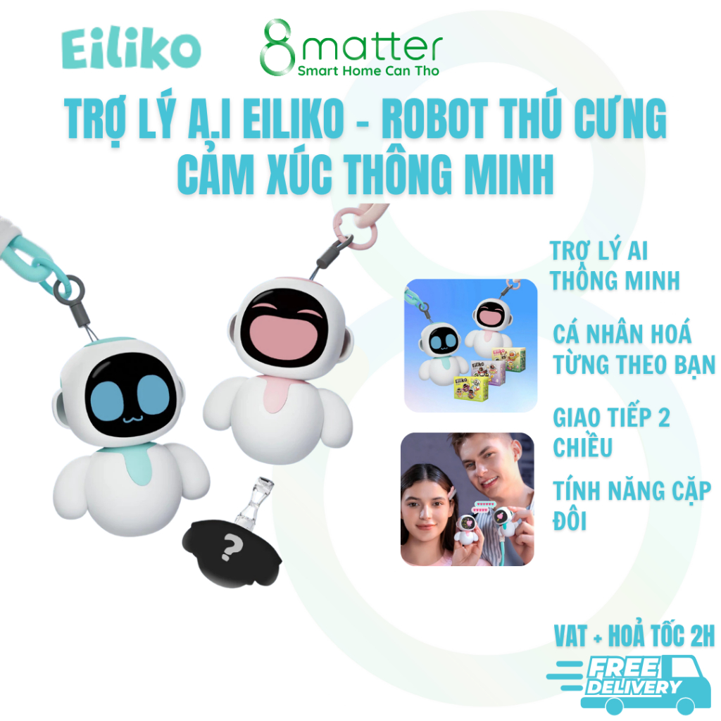 Robot Thú Cưng Cảm Xúc Eiliko Chính Hãng – Người Bạn Tri Kỷ, Quà Tặng Công Nghệ Độc Đáo