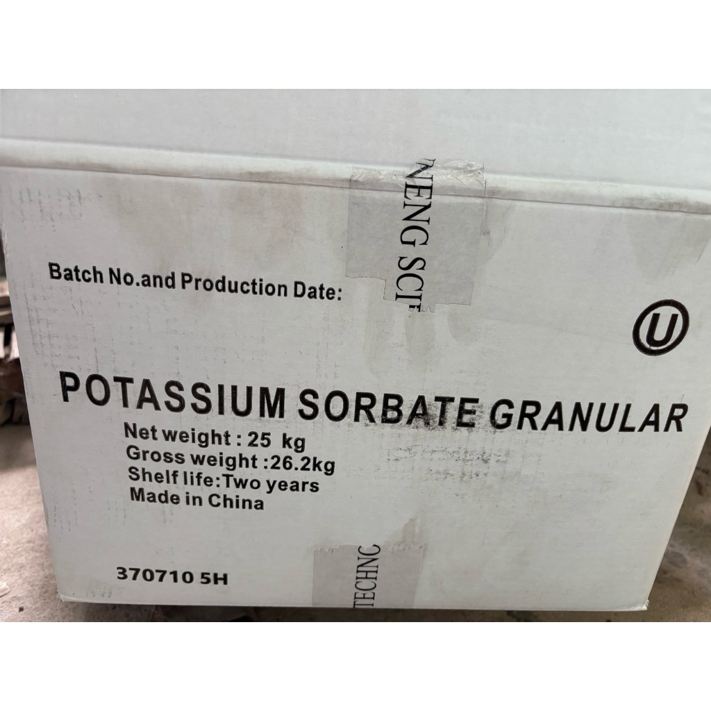 Potassium sorbate E202 - chất bảo quản thực phẩm-mỹ phẩm, phụ gia chống mốc, Kali sorbate, chiết lẻ.