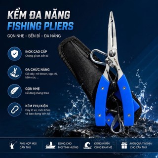 Kìm câu cá HR đa năng gỡ lưỡi thay ring cắt dây - siêu cứng chắc