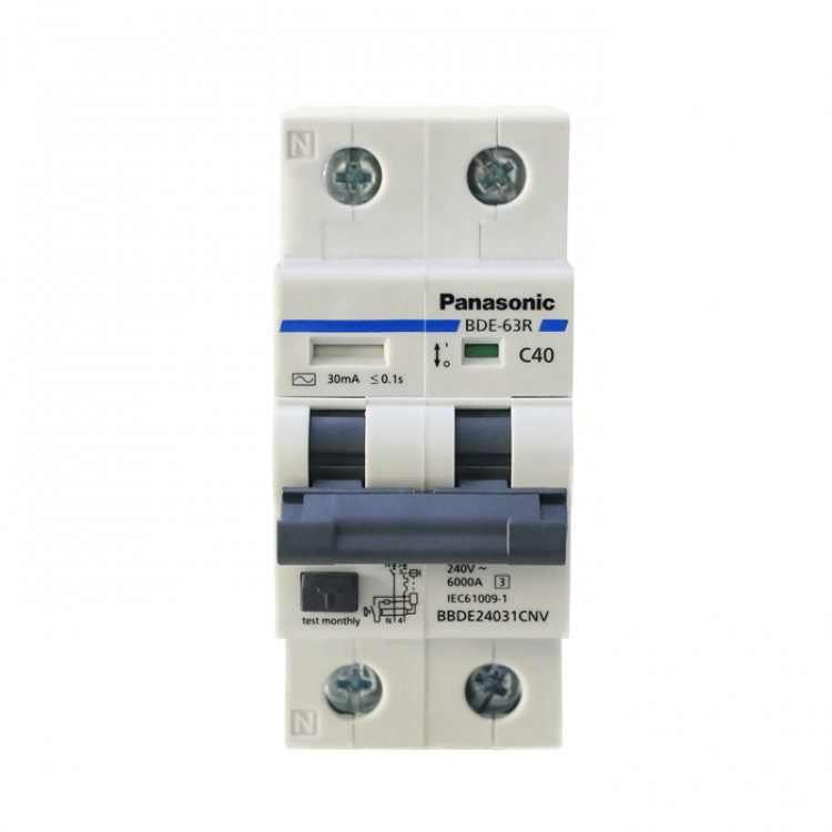 Cầu dao tự động chống giật (RCBO) 2P1E40A - Panasonic BBDE24031CNV