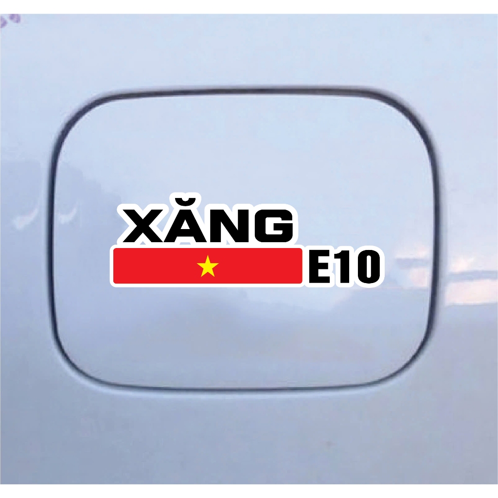 Tem dán nắp bình xăng dầu ô tô, xăng A95, dầu diesel 0.001S, cờ Việt Nam, logo dán xe - tem xăng dầu