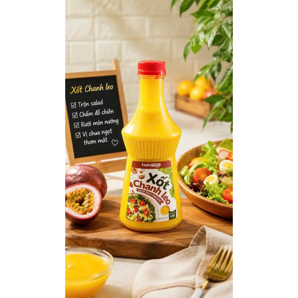 Sốt Chanh Leo Đậm Vị Dùng Chấm Và Trộn Salad