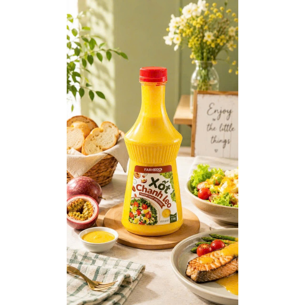 Sốt Chanh Leo Đậm Vị Dùng Chấm Và Trộn Salad