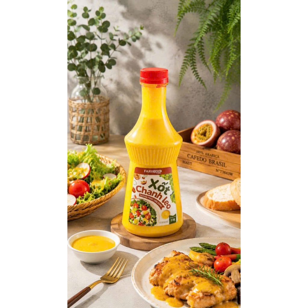 Sốt Chanh Leo Dùng Cho Salad Gà Nướng Hải Sản