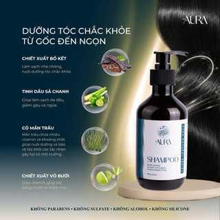 Dầu Gội Bồ Kết Aura Non Silicone