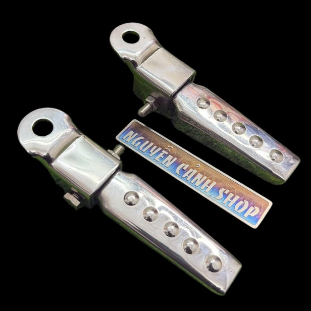 Cặp Gác Chân Phụ Inox Bậc Bi Siu Cứng chế gắn các dòng xe máy xe điện