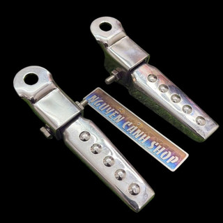 Cặp Gác Chân Phụ Inox Bậc Bi Siu Cứng chế gắn các dòng xe máy xe điện