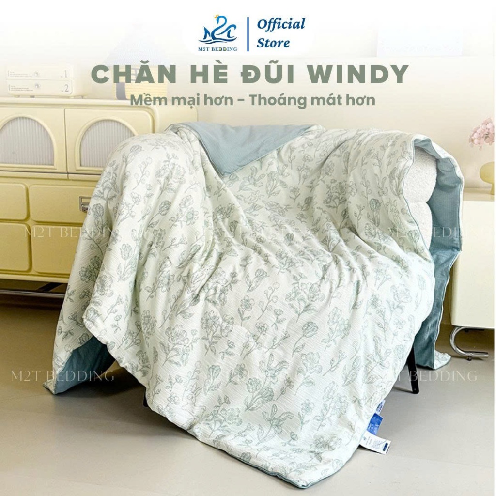 Chăn hè chần bông Windy M2T BEDDING kích thước 1m8x2m3 dùng 4 mùa quanh năm