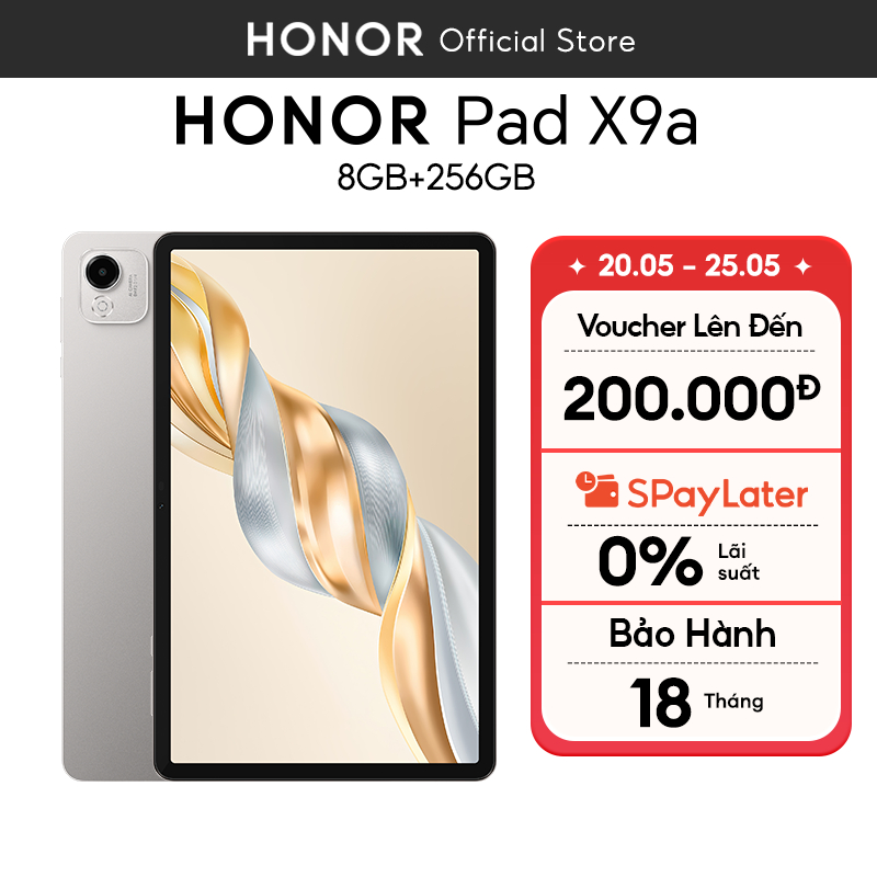 Máy Tính Bảng Honor Pad X9a Wifi 8GB 256GB | Pin 8300mAh | Chip Snapdragon 685 | BH 18 Tháng