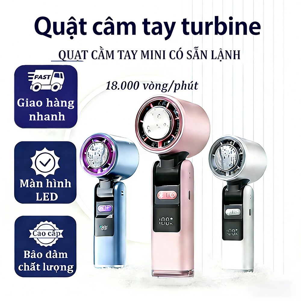 ⚡quạt cầm tay mini ⚡  phù hợp cho du lịch và học tập quạt mini  1-199 cấp quạt sò lạnh quạt sò lạnh