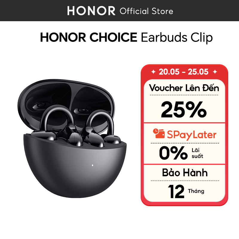 Tai Nghe Bluetooth HONOR CHOICE Earbuds Clip | Chống bụi và nước IP54| Cấu trúc vòm cầu Titan | BigBuy360 - bigbuy360.vn
