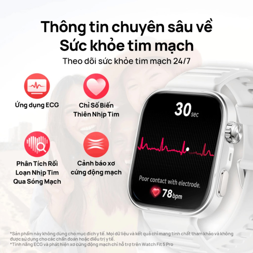 Đồng Hồ Thông Minh HUAWEI WATCH FIT 5 Pro| Titanium&Kính Sapphire2.5D| Nghiên Cứu Nguy Cơ Tiểu Đường | BigBuy360 - bigbuy360.vn