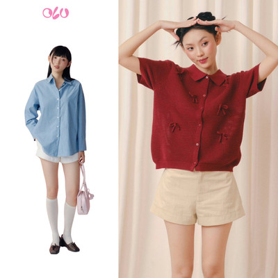 Quần short OLV chữ A basic năng động Kaki High Waist nhiều màu phối nhiều kiểu mặc thường ngày