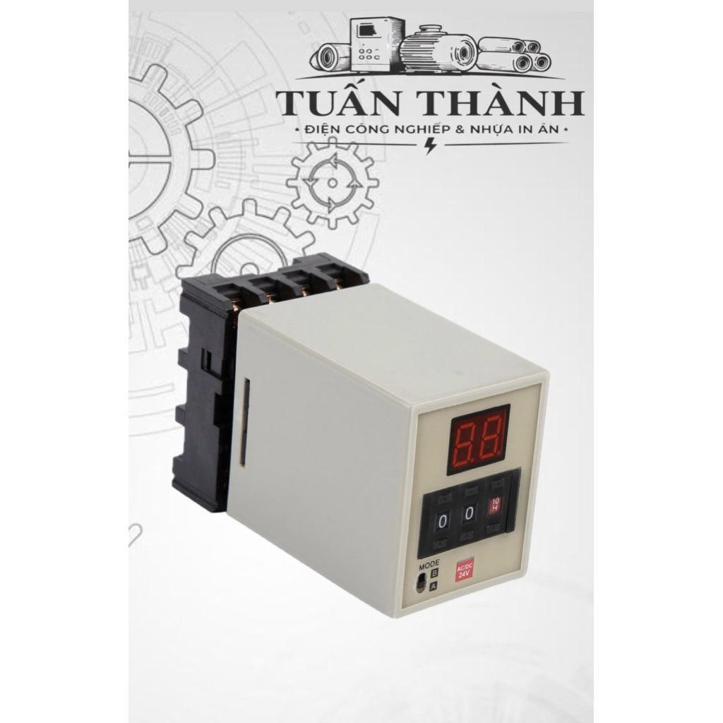 Timer Hẹn Giờ 2 Chế Độ A/B AH3-DM Hiệu BERM (TẶNG ĐẾ)