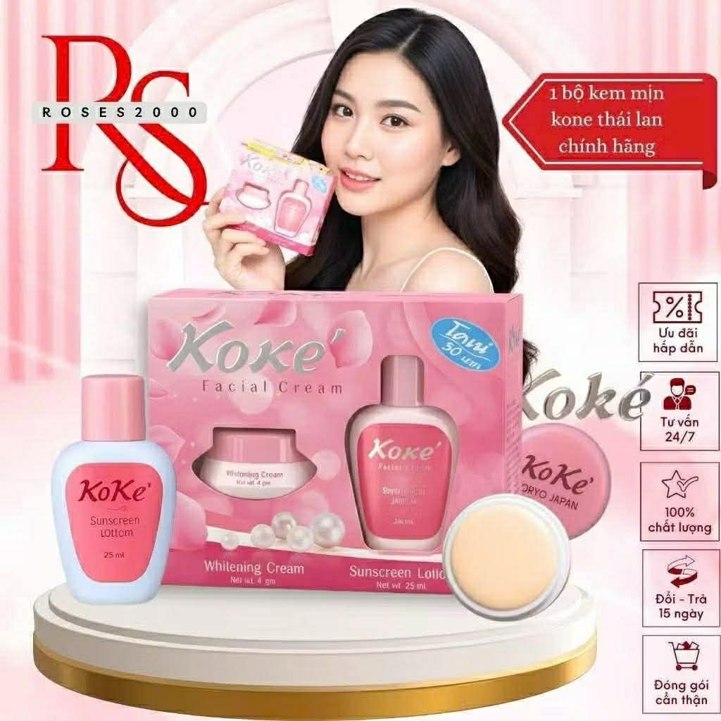 1 bộ Kone Thái Lan chính hãng – Cấp Ẩm, Hỗ Trợ Mờ Nám, Da Sáng Mịn chính hãng nội địa Thái Lan