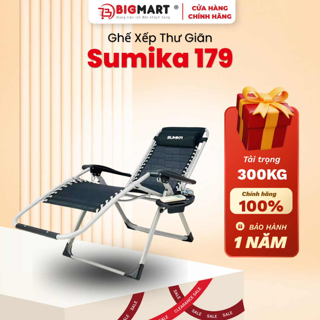 Ghế Xếp Thư Giãn Sumika 179, 179 Grey