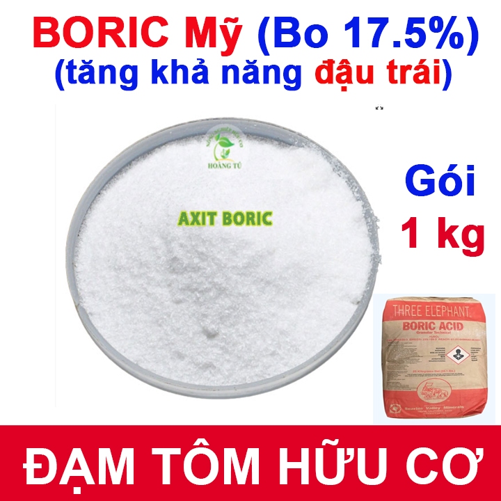 Axit Boric H3BO3 Siêu Kích Ra Hoa, Tăng Đậu Trái, Hạn Chế Nứt Trái Cây