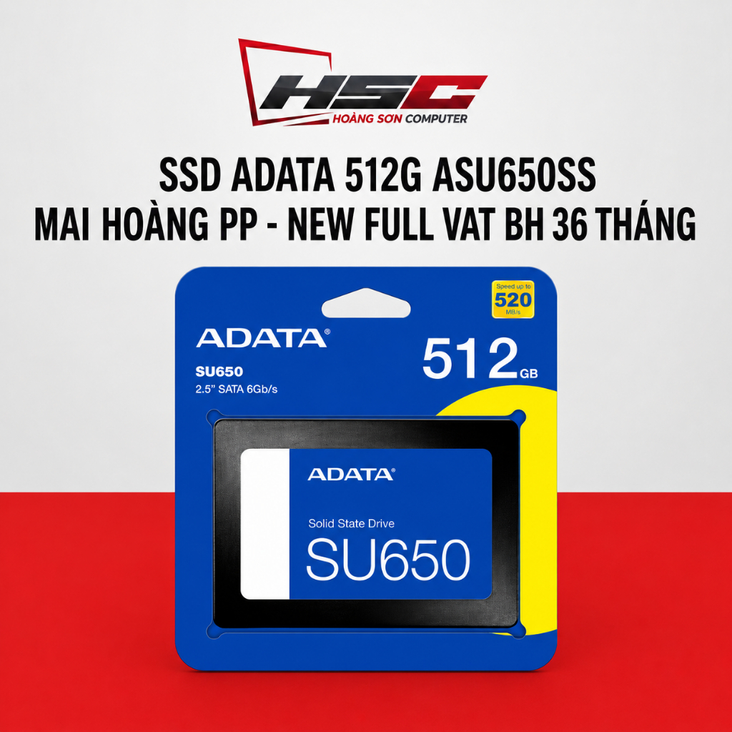 SSD ADATA 512G ASU650SS MAI HOÀNG PP - NEW FULL VAT BH 36 THÁNG