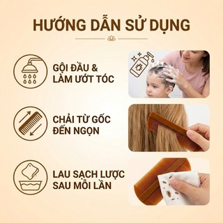 Lược Bí Chải Chấy slim_cosmetic Răng Siêu Khít Làm Sạch Trứng Hiệu Quả