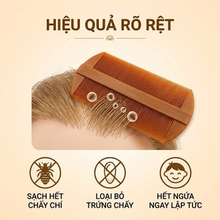 Lược Bí Chải Chấy slim_cosmetic Răng Siêu Khít Làm Sạch Trứng Hiệu Quả