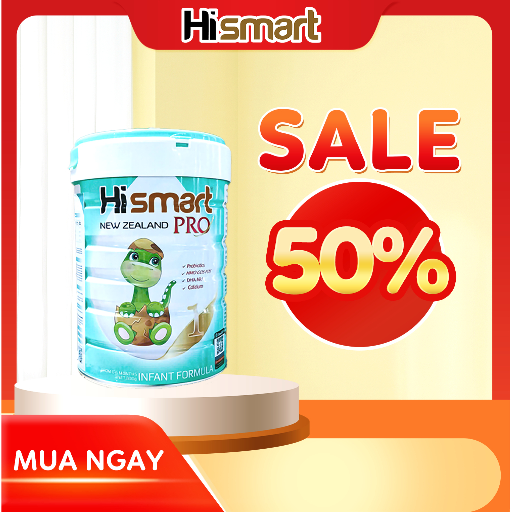 Sữa Công Thức Cho Bé Hismart Pro Số 1,2,3,4 Chính Hãng Lon 800g Chứa HMO, Probiotic