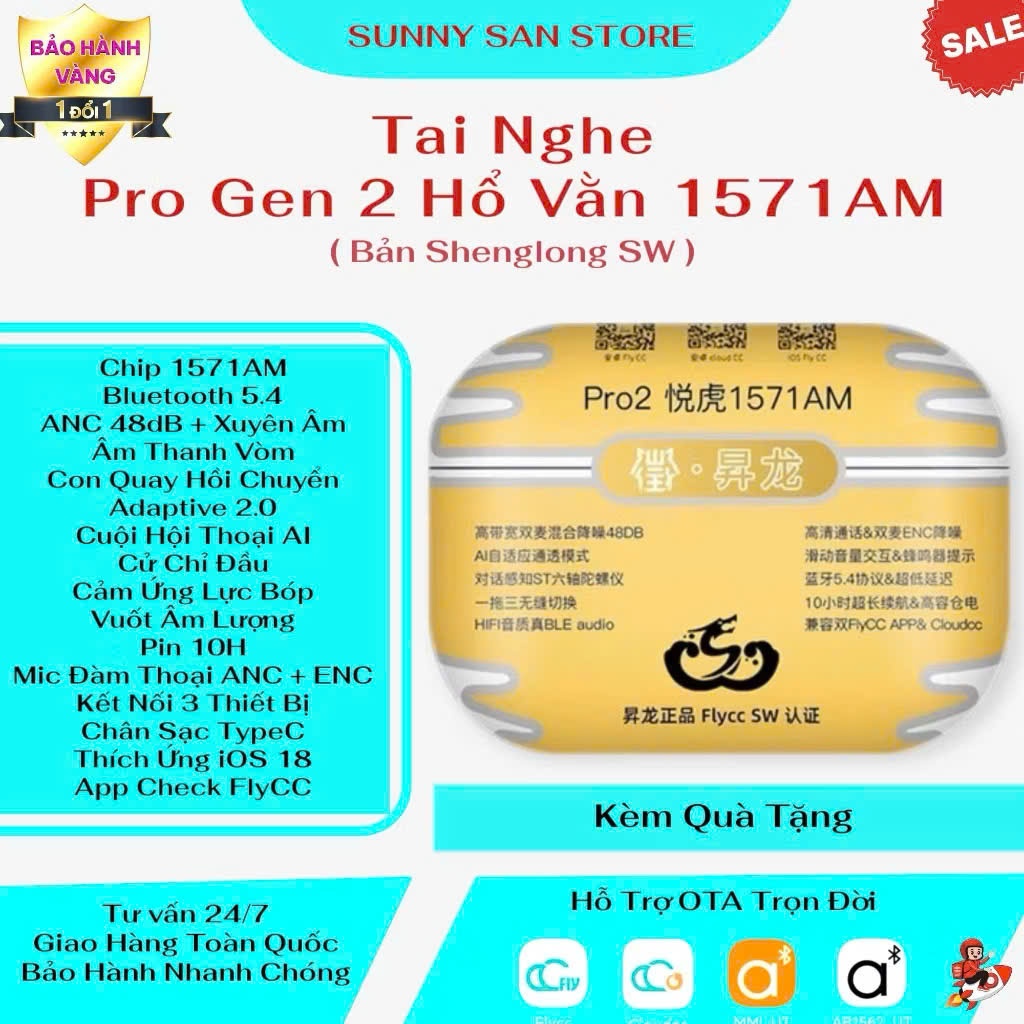 Tai Nghe Louda Hổ Vằn Pro 2 1571AM / 1563E Hổ Vằn - Chống Ồn 48DB - Xuyên Âm - Âm Vòm Pin 8H