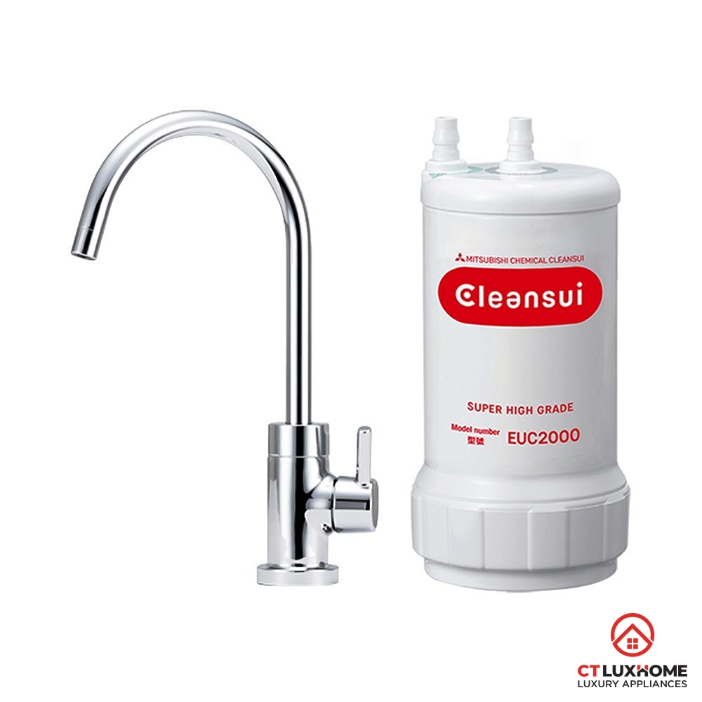 Máy lọc nước Mitsubishi Cleansui EU101 lọc sạch giữ khoáng chất, không tốn điện, 4 cấp lọc tiên tiến
