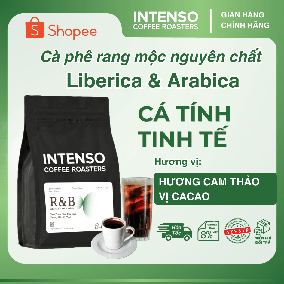 Cà Phê Nguyên Chất Liberica & Arabica - And Brew R&B | Hương Cam Thảo - Intenso Coffee Roasters
