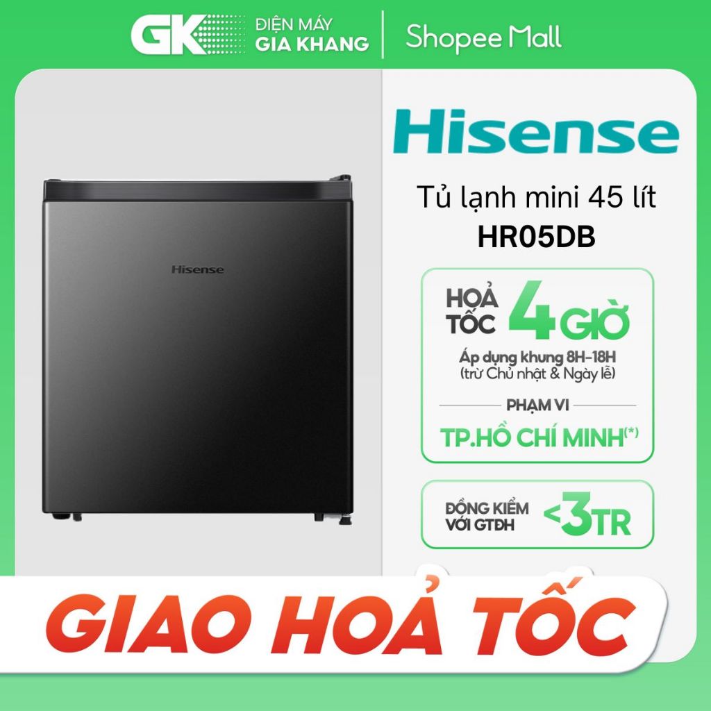 HR05DB - Tủ Lạnh Mini Hisense 45 Lít HR05DB - Mini 1 Cánh (Hỏa tốc 4H)