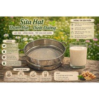 Rây lọc sữa siêu mịn innox 20cm