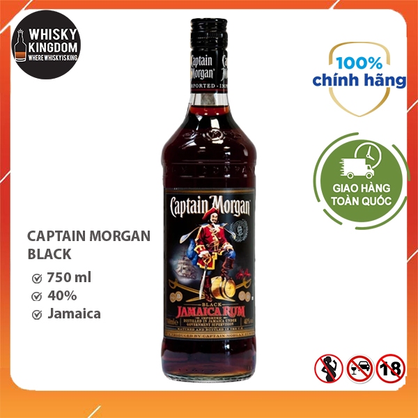 CAPTAIN MORGAN DARK RUM rum đen pha chế cocktail
