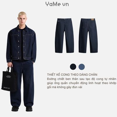 Quần Jeans Baggy Ống Cong 3D Giải Phóng Đôi Chân DurableTex™ The Original 053 - 2625034 |YaMe|