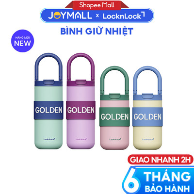 Bình Giữ Nhiệt LocknLock Fold Grip Tumbler LHC4435 420ml, LHC4436 550ml, Tay Cầm Gấp Gọn, Hàng Chính Hãng - JoyMall