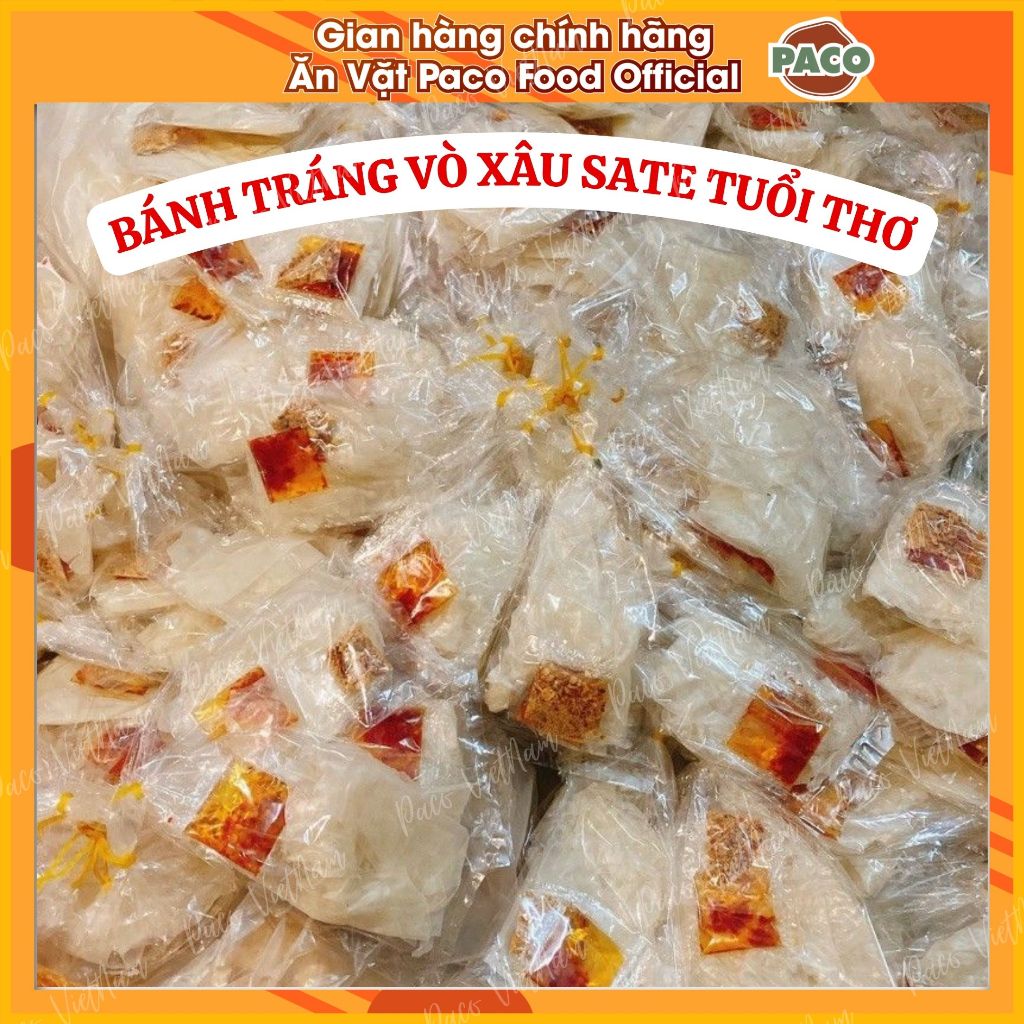 xâu bánh tráng vò xâu sate muối hột tuổi thơ Paco Food