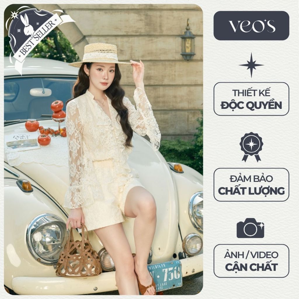 Áo Kiểu Ren Cổ Phối Bèo Chun Eo Tôn Dáng Tay Áo Dáng Loe Dài Màu Kem Đi Chơi Đi Làm Thanh Lịch - Sully Shirt | BigBuy360 - bigbuy360.vn
