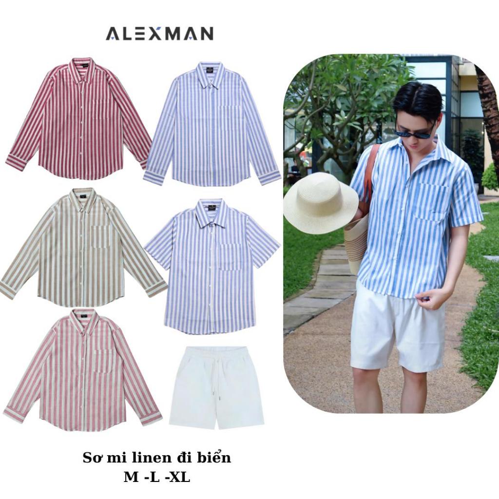 Áo Sơ Mi ALEXMAN A12 Linen Cotton Form Rộng Unisex - Nam Nữ Mặc Đi Biển Hè 2026
