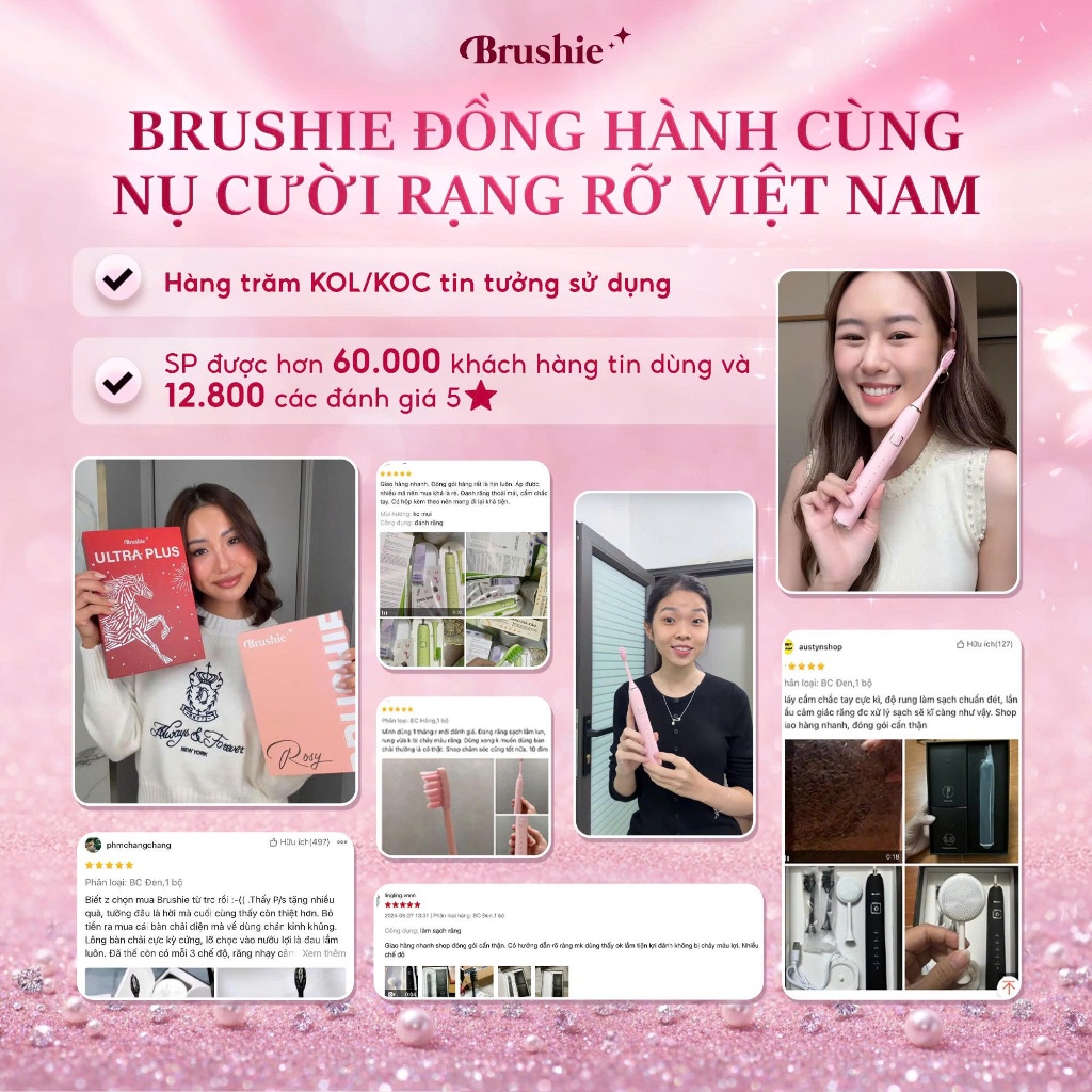 [GIÁ 643K LIVE SHOP] Bàn Chải Điện Brushie Ultra Lông Mềm, Tích Hợp Máy Rửa Mặt, Sạch Sâu Phù Hợp Người Mới Sử Dụng LIS | BigBuy360 - bigbuy360.vn